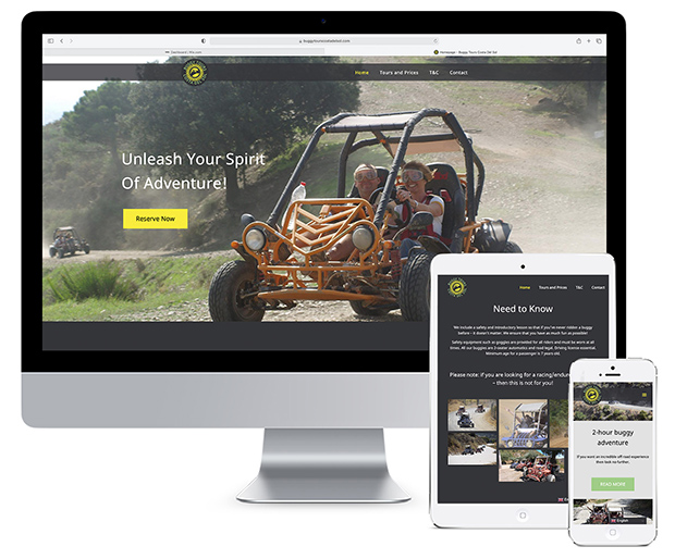 Image of Buggy Tours Costa del Sol website